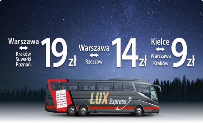 Bilety z Kielc do Krakowa lub Warszawy za 9 z艂