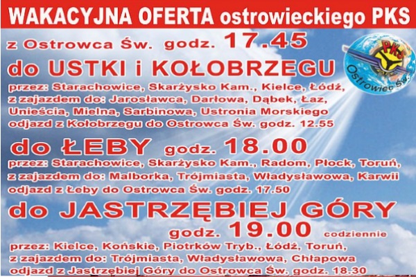 Wyjazdy wakacyjne z Kielc nad morze - cz. 1