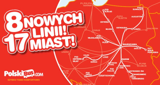 Polski Bus otworzy艂 nowa lini臋 Kielce - Skar偶ysko-Kamienna - Radom - Warszawa